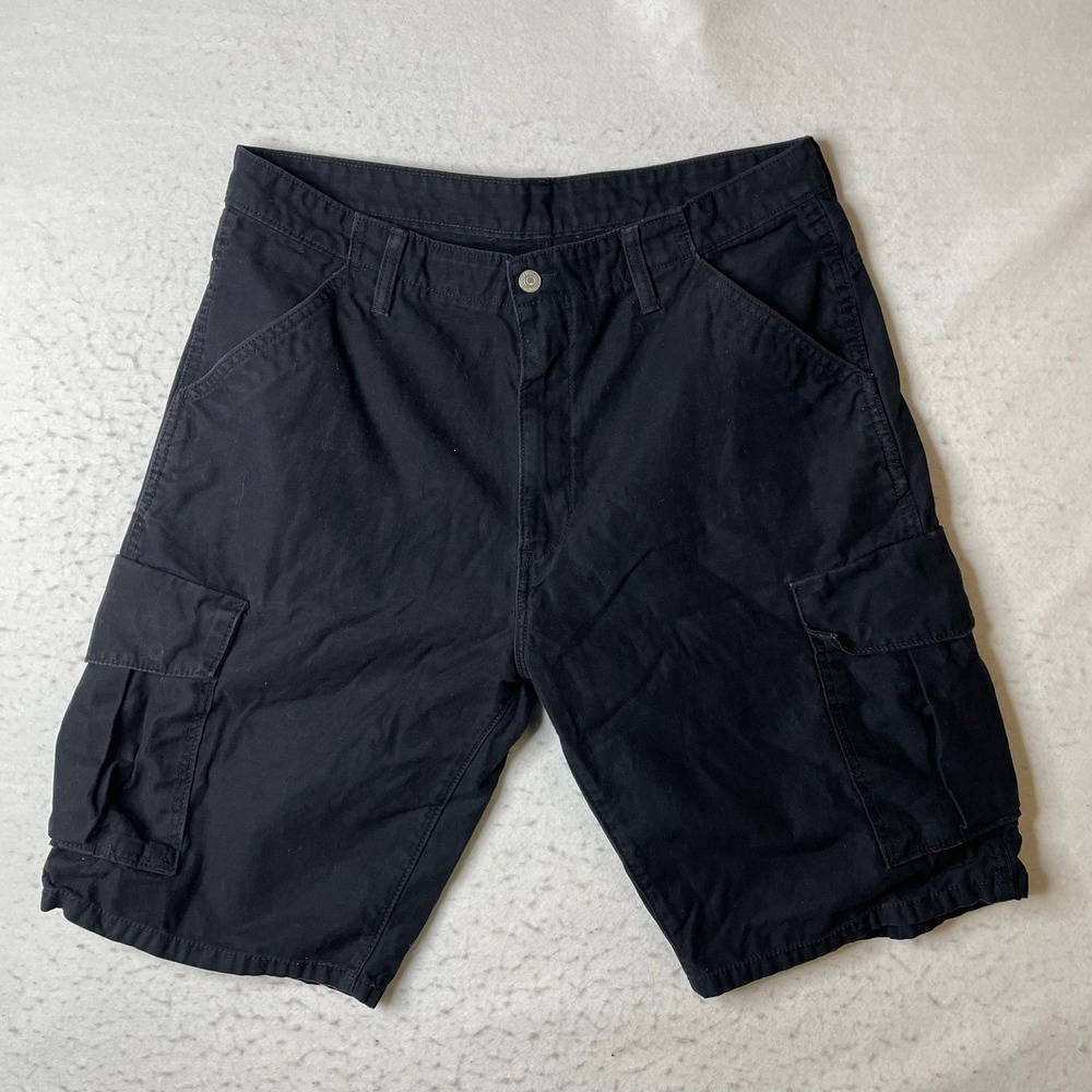 Levi's Cargo Shorts Mens 36 Black Cotton Casual Utility Pocket 3939